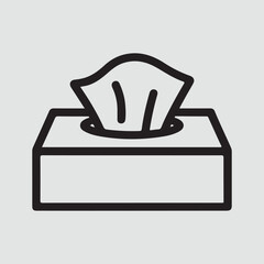 Obraz premium Tissue box outline icon for home and office hygiene