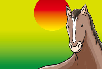 年賀状, 午年, 馬, 午, 謹賀新年, 和風, 和柄, 筆文字, 文字, 手書き, ハッピーニューイヤー