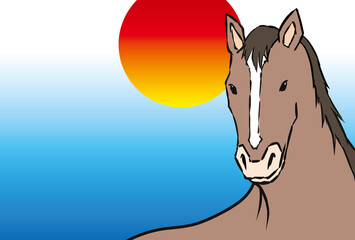 年賀状, 午年, 馬, 午, 謹賀新年, 和風, 和柄, 筆文字, 文字, 手書き, ハッピーニューイヤー