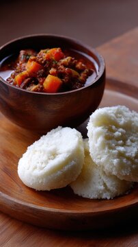 Iconic Ugali Dish Showing Core Taste of Daily Tanzanian Life

