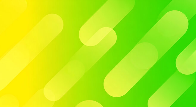 Diagonal rounded rectangles and circles on yellow green gradient background abstract - Powered by Adobe