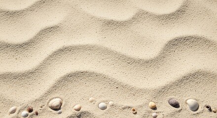 Sandy Serenity: A close-up perspective of undulating sand texture with a scattering of small pebbles, evoking a sense of tranquility and the rhythmic dance of nature.