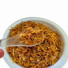 Crispy Dried Shrimp Floss or Fried Shallots Topping in Bowl