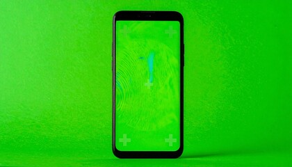 Green screen phone display featuring trackers is perfect for digital advertisements, app development, and software demonstrations. Suitable for technology presentations.