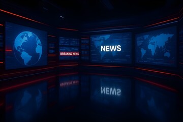 virtual news studio room