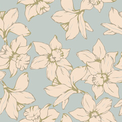 abstract, vector, monochrome, big flowers, all over textiles design, illustration digital image can be used for wrapping paper,allover,leaf,leaves