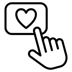 Fototapeta premium Like Button Icon Element For Design