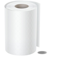 A White Toilet Paper Roll with Diamond Pattern on a Transparent Background Ideal for Design Projects