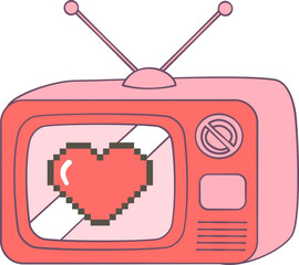 Y2K Digital Aesthetic Set with 90s Pixel Style Elements and Pastel Tech Graphics