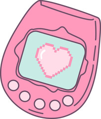 Y2K Digital Aesthetic Set with 90s Pixel Style Elements and Pastel Tech Graphics