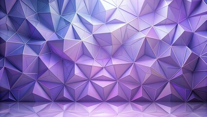 Abstract Purple Triangular Geometric Pattern Background Featuring a Reflective Surface