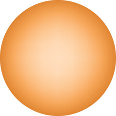 A Simple Orange Orb With Subtle Gradient Lighting Against a Transparent Background