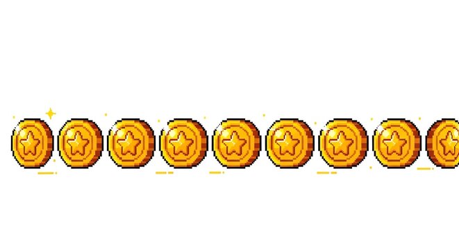 Gold coins with transparent background