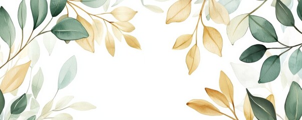 Exquisite botanical artwork featuring intricate foliage branches.