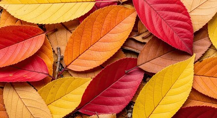 Vibrant Autumn Leaves - A Colorful Display of Fall Foliage.