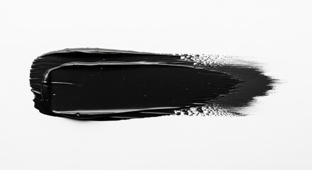 Thick Dark Black Paint Smear Brush Stroke Abstract Texture