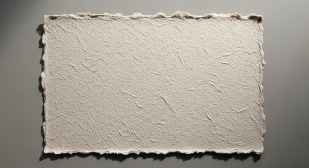 A Textured Handmade Paper Sample with Rough Edges