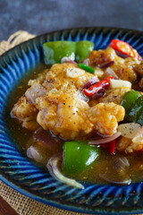 Chilli Mushroom in Dark Soy Sauce | Indo-Chinese Stir Fry | Spicy Mushroom Recipe with Peppers and Thick Asian Sauce
