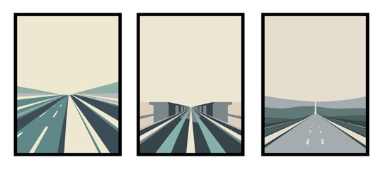 Dim light revealing a quiet transitional space