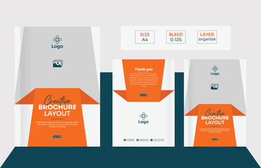 corporate a4 brochure design, modern, editable, clean, simple, creative shapes