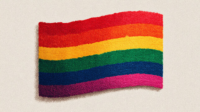 creative pride background - pride month concept with the rainbow colors of the pride flag popping out - Powered by Adobe