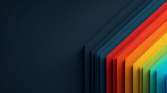 creative pride background - pride month concept with the rainbow colors of the pride flag popping out