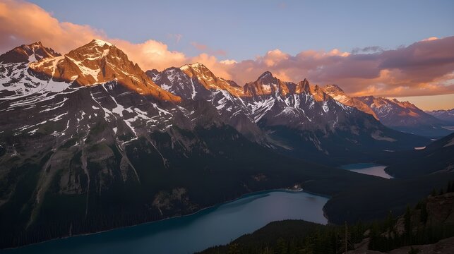 sunrise over the mountains