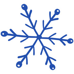 Blue Porcelain Snowflake Ornament | Delft Blue Christmas Clipart | Blue and White Holiday Vector