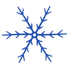 Blue Porcelain Snowflake Ornament | Delft Blue Christmas Clipart | Blue and White Holiday Vector