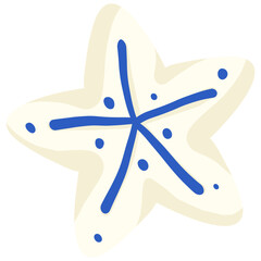 Blue Porcelain Christmas Star | Delft Blue Holiday Clipart | Blue and White Winter Vector