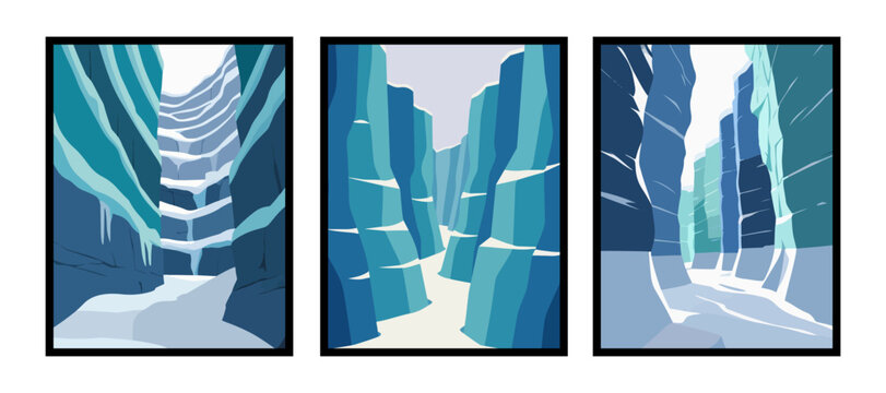 Glacial Frost Layer Minimal Art Collection