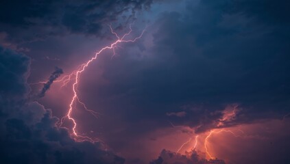 Electric Veins Across the Night. A Study in Violet and Crimson, Shadow and Light.