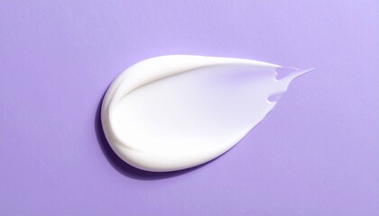 White Creamy Swirl on Purple Background for Beauty Product Advertising and Wellness Campaign.