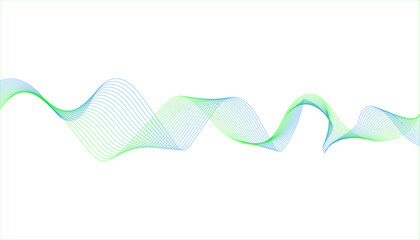 Abstract blue and green wave background ideal for health, nature, or technology themes.