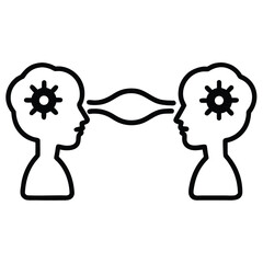 Two profiles sharing thoughts/data