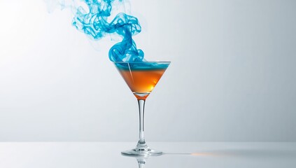 Ethereal Cocktail, Fluid Forms. A Study in Color, Light, and Abstract Composition.
