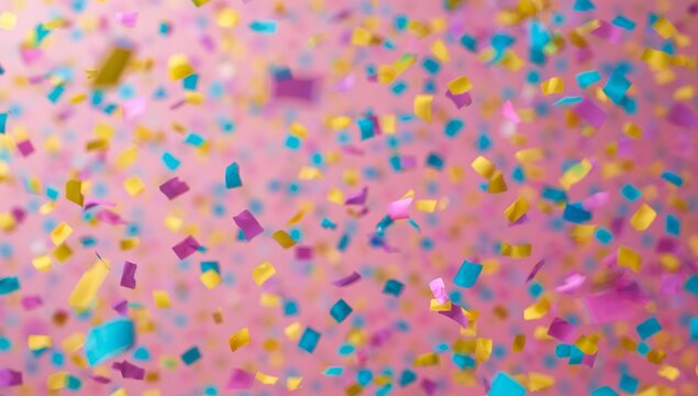 Floating Fragments. A Dance of Color and Light, an Abstract Composition.