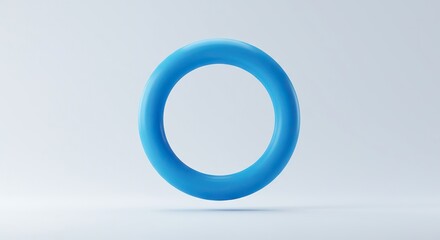 A vibrant blue circular shape rendered digitally on a plain white background, ideal for abstract geometric design or simple navigation icons ,abstract ,empty ,color.