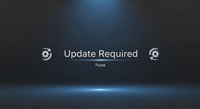 Update Required Message, Software Update, System Error, Notification