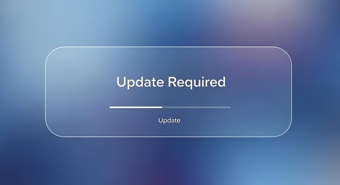 Update Required Software Update, System Update, App Update