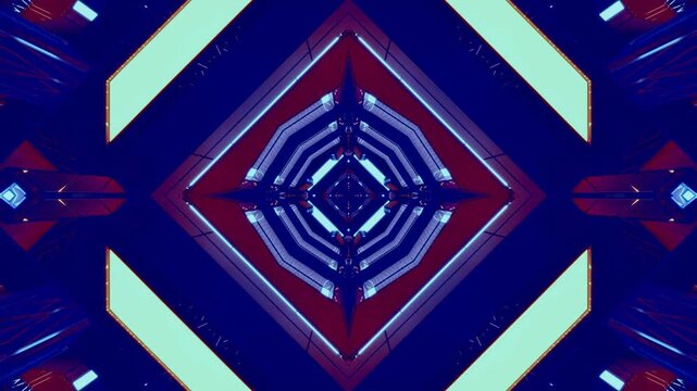 Seamless tunnel video vj loop screensaver with dynamic patterns and colors