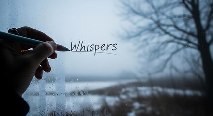 Whispers on Glass - A Moment of Reflection and Winters Embrace.