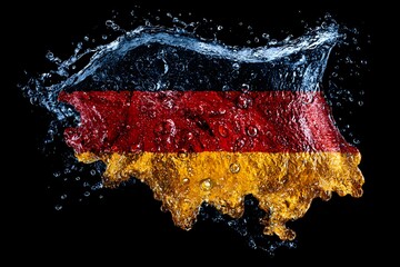 Germany, flag, image in national colors on a neutral transparent background for designers, marketers. Popular illustration, object, symbol, texture, pattern, holiday.