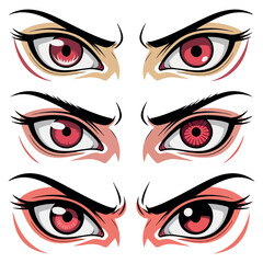 Anime eyes illustration vector art