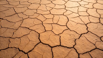 Dry Cracked Earth With Sunlight Texture Natural Background Abstract Pattern