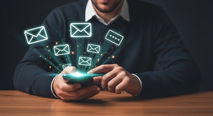 Effortlessly manage your digital communication, sending and receiving messages with instant connection through your modern smartphone.