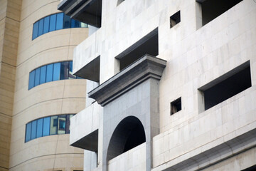 Modern architectural elements create a dynamic urban landscape aesthetic