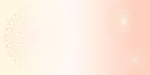 Colorful gradient background with mandala element. circular decorative elements; Islam, arabic, Indian, ottoman motifs