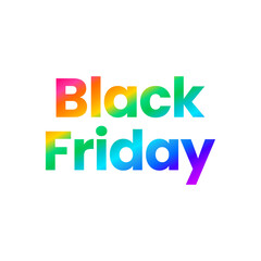 Black Friday colorful holographic text design