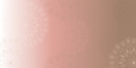 Colorful gradient background with mandala element. circular decorative elements; Islam, arabic, Indian, ottoman motifs